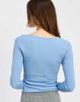 Emory Park Pointelle Ribbed Top