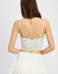 Emory Park Spaghetti Strap Ruffled Top