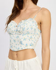 Emory Park Spaghetti Strap Ruffled Top