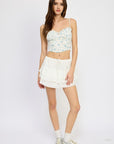 Emory Park Spaghetti Strap Ruffled Top