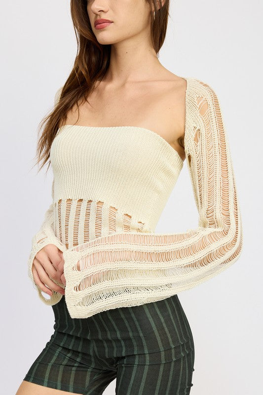 Emory Park Open Knit Shrug