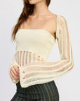 Emory Park Open Knit Shrug