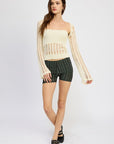 Emory Park Open Knit Shrug