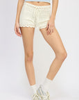 Emory Park Crochet Mini Shorts