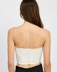 Emory Park Corset Top With Lace Detail