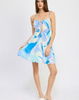 Emory Park Double Tie Mini Printed Dress