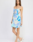 Emory Park Double Tie Mini Printed Dress