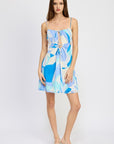 Emory Park Double Tie Mini Printed Dress