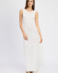 Emory Park Crochet Maxi Dress with Back Tie Detail