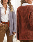 Chunky Cable Knit Oversize Cardigan