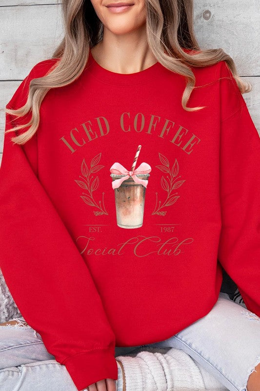 Iced Coffee Social Club Graphic Fleece Sweatshirt