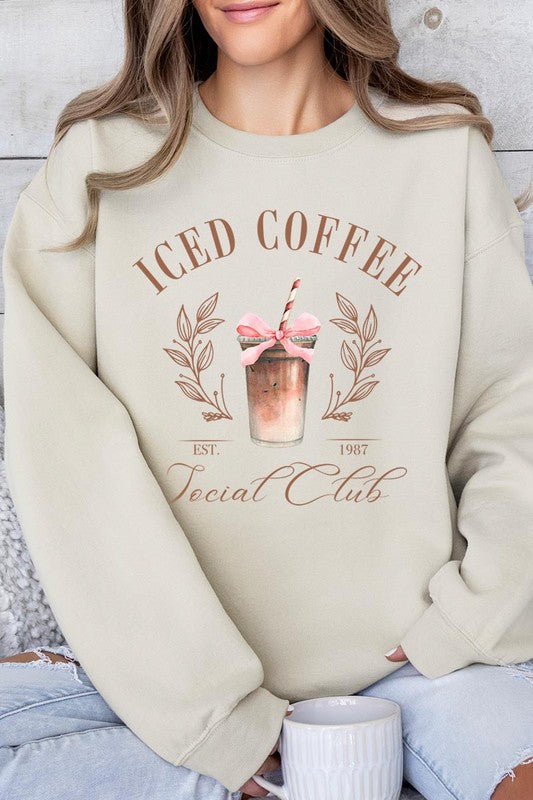 Iced Coffee Social Club Graphic Fleece Sweatshirt