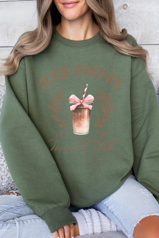 Iced Coffee Social Club Graphic Fleece Sweatshirt