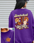 Basketball Front Back Graphic Fleece Sweatshirts