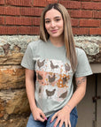 PLUS Floral Chickens Tee