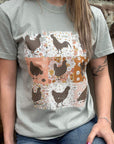 PLUS Floral Chickens Tee