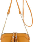 Tassel Small Crossbody Bag with Chain Strap