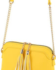 Tassel Small Crossbody Bag with Chain Strap