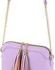 Tassel Small Crossbody Bag with Chain Strap