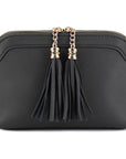 Tassel Small Crossbody Bag with Chain Strap