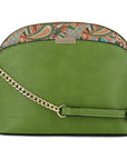 Paisley Accent Small Dome Crossbody Bag