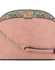 Paisley Accent Small Dome Crossbody Bag