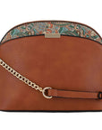 Paisley Accent Small Dome Crossbody Bag