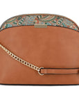 Paisley Accent Small Dome Crossbody Bag