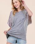 Dolman Sleeve Light Sweater Knit Top