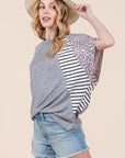 Dolman Sleeve Light Sweater Knit Top