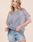 Dolman Sleeve Light Sweater Knit Top