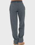 Mono B Elastic Waist Fleece Pants with Pockets