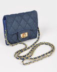 Quilted Denim Swing Wallet