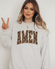 PLUS Brown Checked AMEN Crewneck Sweatshirt