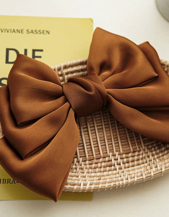 Miss Sparkling Satin Bow Hair Clips