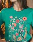 Pastel Wildflower Floral Graphic T Shirts