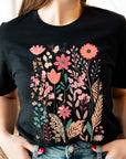 Pastel Wildflower Floral Graphic T Shirts