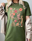 Pastel Wildflower Floral Graphic T Shirts