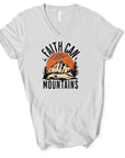 PLUS V-Neck Faith Can Move Mountains Boutique Tee