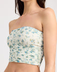 Emory Park Floral Print Shirred Tube Top