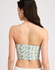 Emory Park Floral Print Shirred Tube Top