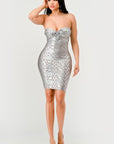 Athina Gilded Glamour Strapless Dress