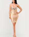 Athina Gilded Glamour Strapless Dress