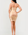 Athina Gilded Glamour Strapless Dress