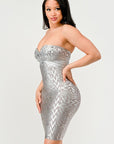 Athina Gilded Glamour Strapless Dress