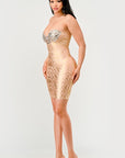 Athina Gilded Glamour Strapless Dress