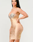 Athina Gilded Glamour Strapless Dress