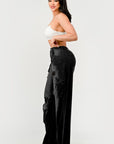 Athina Black Washed Out Cargo Pants