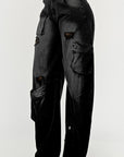 Athina Black Washed Out Cargo Pants