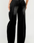 Athina Black Washed Out Cargo Pants